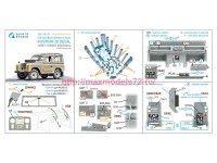 QD+35139   3D Декаль интерьера кабины Land Rover 88 series II family (AK Interactive) (с 3D-печатными деталями) (attach3 89635)